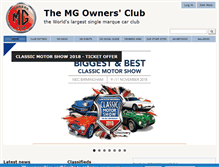 Tablet Screenshot of mgownersclub.co.uk