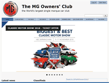 Tablet Screenshot of mgownersclub.com